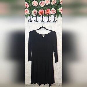 Forever 21 Jersey Knit Long Sleeve Fit and Flare Dress